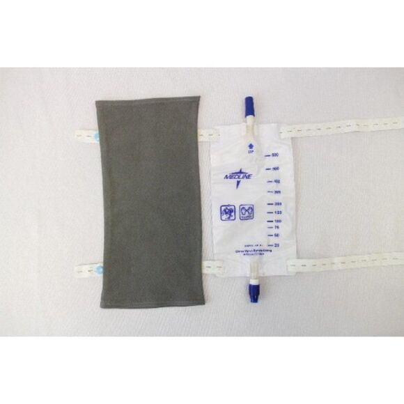 Gray Flannel Cotton 500mL - 600mL Leg Bag Cover - Picture 1 of 6